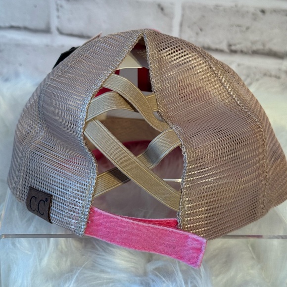 Custom hand Rhinestoned Peace & Kindness  Ponytail Trucker Hat – NWT ✨ - Picture 4 of 5